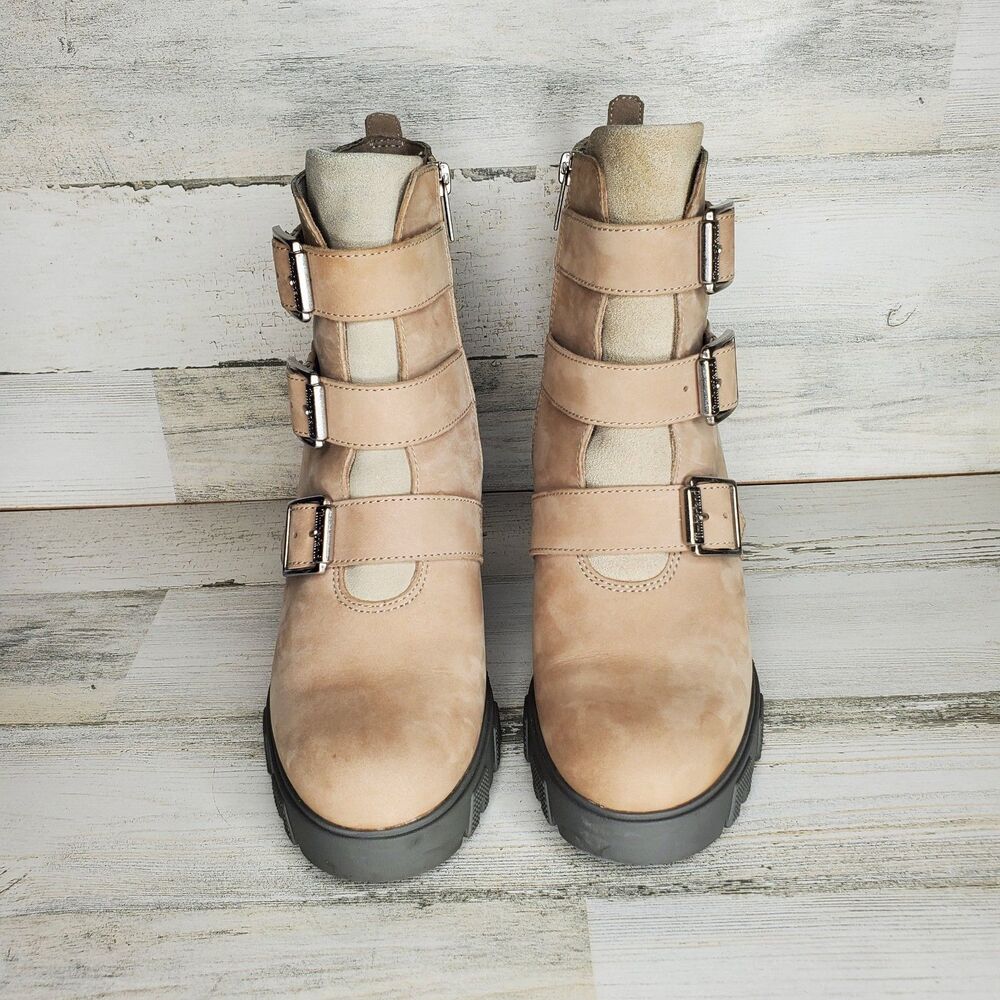 Timberland Women's Lana Point Boot Buckled Light Taupe Nubuck A5MPR Size 9.5 - Picture 3 of 16